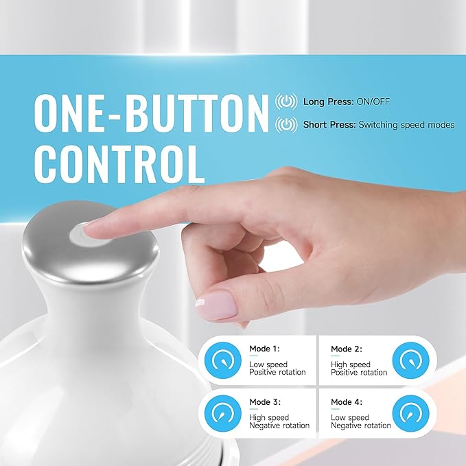 Electric Scalp Massager, Cordless Hair Scalp Massager Portable with 4 Vibration Comb for Hair Growth, Deep Cleansing and Stress Relaxation-BrightBean Baby