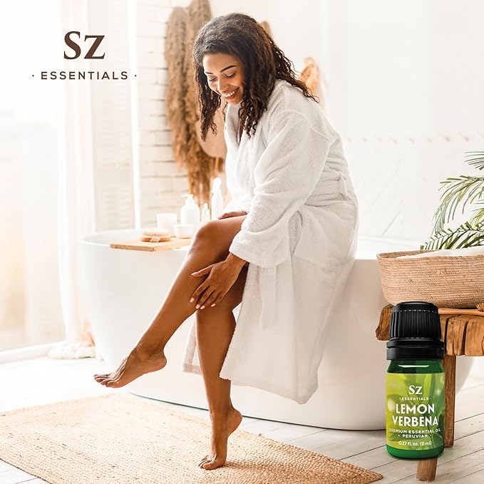 Lemon Verbena Essential Oil – 100% Pure & Natural, Grown in The High-Altitude Andes – Sweet, Citrusy, Uplifting Scent – Aromatherapy, Home Use – Therapeutic Grade & Vegan – 5 mL-BrightBean Baby