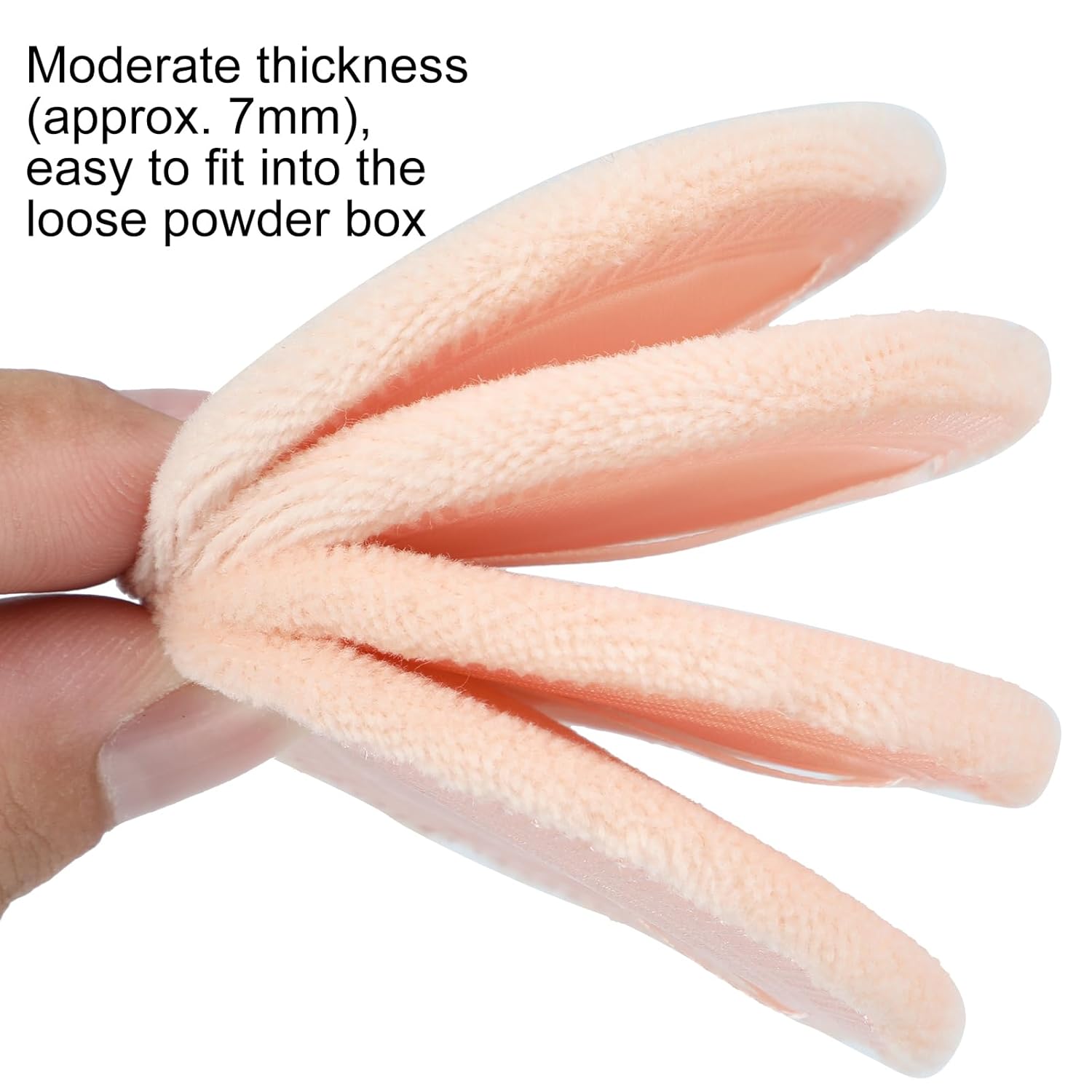 12 Pieces Powder Puffs Cotton Makeup Pads Soft Face Compact Puffs for Loose Setting Pressed Powder, 2.36 Inch (Beige)-BrightBean Baby