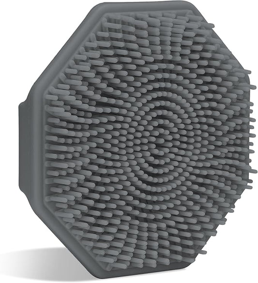 Sud Scrub® Antimicrobial Silicone Face Scrubber, 1 Pack, Gentle Face Exfoliator for Sensitive Skin, Eco Friendly Facial Cleansing Brush, Exfoliating Face Brush for Men and Women (Charcoal)-BrightBean Baby
