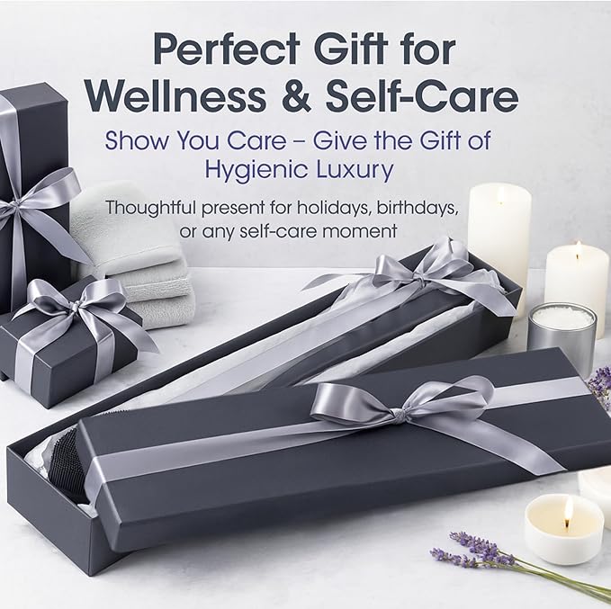 Avilana Silicone Body Scrubber – Gentle Shower Brush & Loofah Alternative- Food Grade & Lab Tested – Fast-Drying, Hygienic, BPA-Free Silicone Body Gentle Exfoliator (Pink, Long Handle)-BrightBean Baby