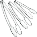PlasticPro Clear Serving Tongs Combo Set - 4 Each of 7.5'', 9'', 12'' Heavy Duty Reusable Kitchen and BBQ Tongs for Parties, Caterings, Events, Buffet, Weddings - Pack of 12