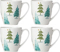 Lenox 880069 Balsam Lane 4-Piece Mug Set, Christmas Drinkware, Holiday Hosting