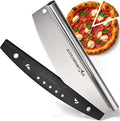 KitchenStar 14-Inch Pizza Cutter Rocker Blade - Sharp Stainless Steel Slicer Knife, Protective Cover, Dishwasher Safe, Large - Professional Pizza Oven Accessories