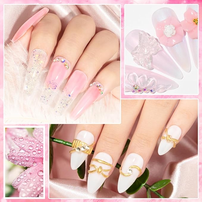 MIZHSE Non-Sticky Solid Builder Gel For Nails, 30g Clear and Pink Sculpting Building Carving Modeling Hard Gel for Nail Strengthen Nail Extension 3D Nail Art for Soak Off Manicure Kit DIY Home Gift-BrightBean Baby