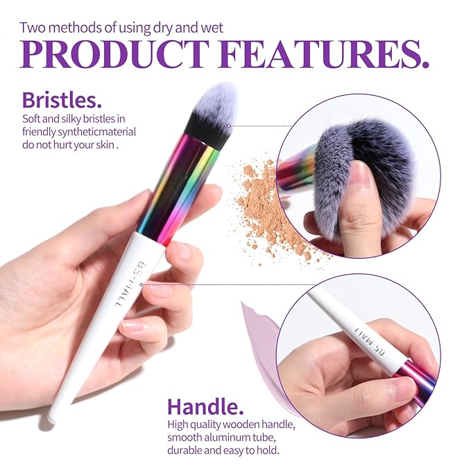 BS-MALL Makeup Brushes Makeup Tools Kit Premium Synthetic Powder Foundation Contour Concealers Lip Brushes Set 18 Pcs-BrightBean Baby