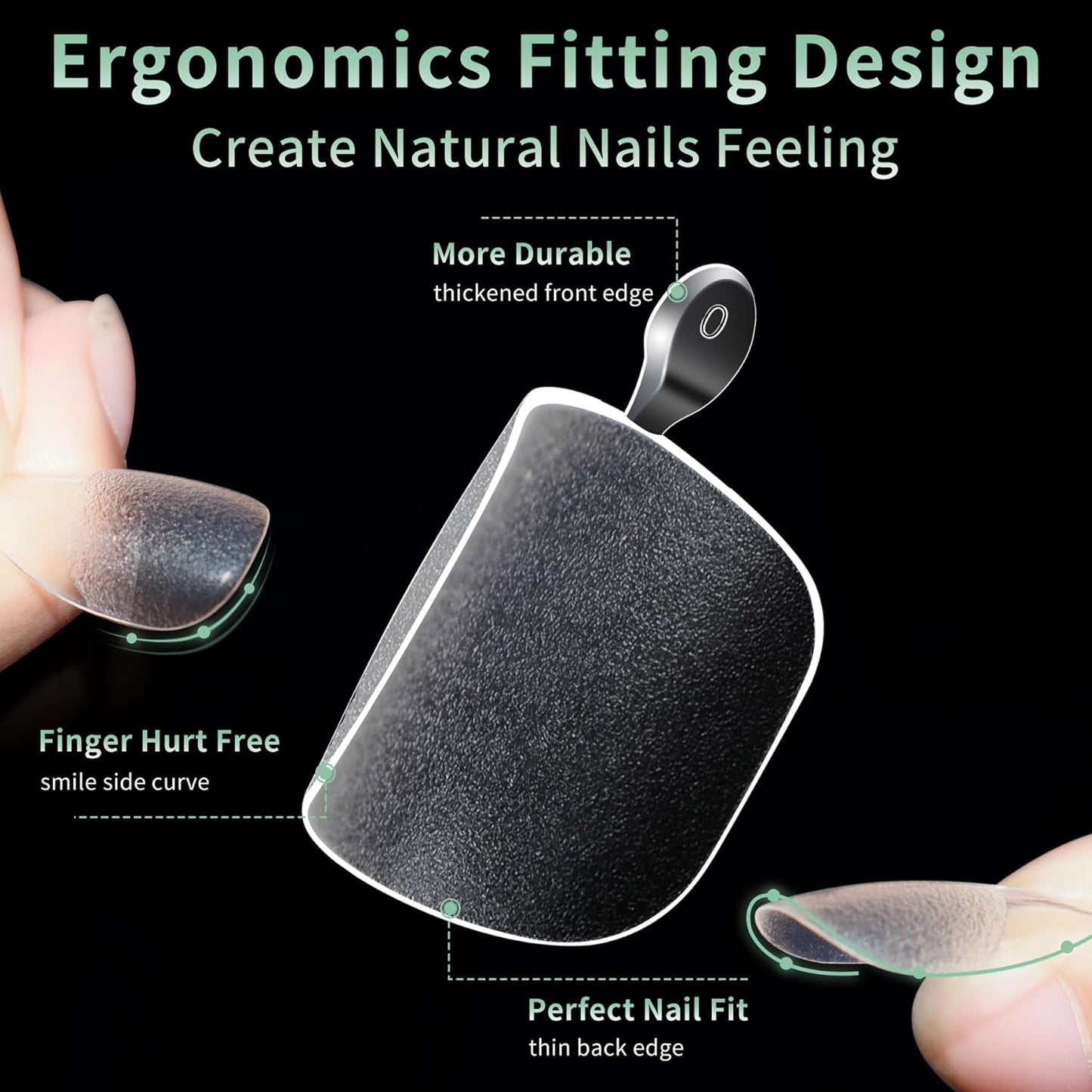 Toe Nail Tips, 216pcs Acrylic Fake Nails Gel Nail Tips Soft, Full Cover Pre-Shaped Matte Clear Press on Nails for Extension, Diy at Home Manicure 12 Sizes-BrightBean Baby