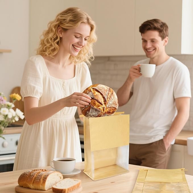 Aliggbent 38Pcs Sourdough Bread Baking Supplies – 11'' Oval & 10'' Round Cotton Rope Banneton Bread Proofing Baskets with Liners & Covers, Sourdough Starter Jar Kit, Scale, Bags & Bread Making Tools