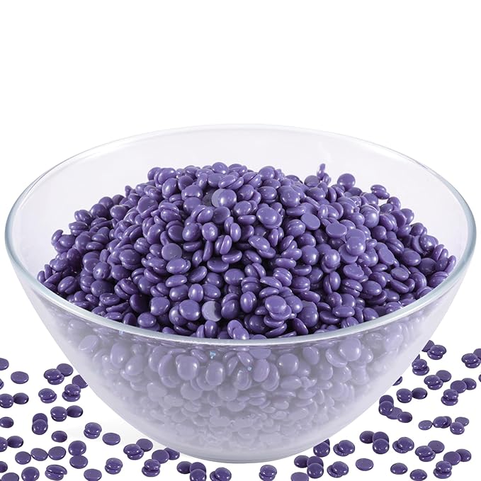 PURPLESKY 80oz Hard Wax Beads Bulk - Hair Removal Waxing for Body Face Back Underarm Leg - At Home Salon - SPA Choice - Quick Coarse Remove - Long Lasting-BrightBean Baby