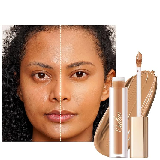 Oulac Concealer Full Coverage, Concealer Stick for Dark Circles, Hydrating Concealer Infused with Hyaluronic Acid, Lightweight, Long Lasting, Vegan Concealer 3.8ml, Shade: W6 Honey-BrightBean Baby