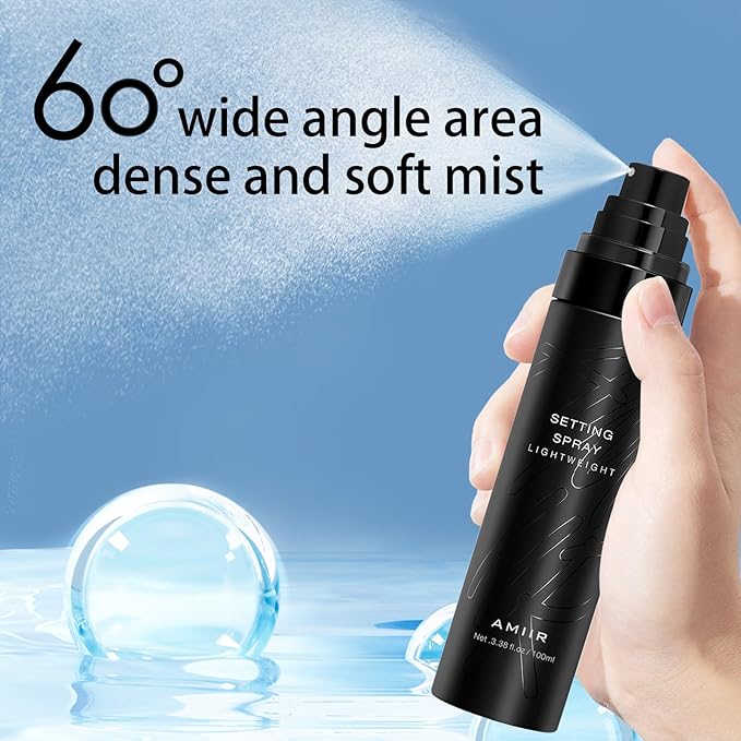 AMIIR Makeup Setting Spray, Waterproof Finishing spray, Long Lasting Lock Face Fixing Mist, Hydrate Before Makeup Matte Oil Control Lightweight Refreshing-BrightBean Baby