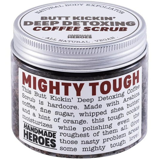 Coffee Scrub Foot & Body Exfoliator Infused with Vitamin E and Orange Peel Natural Exfoliating Sugar Body Scrub for Toning Cellulite Skin Care by Handmade Heroes-BrightBean Baby