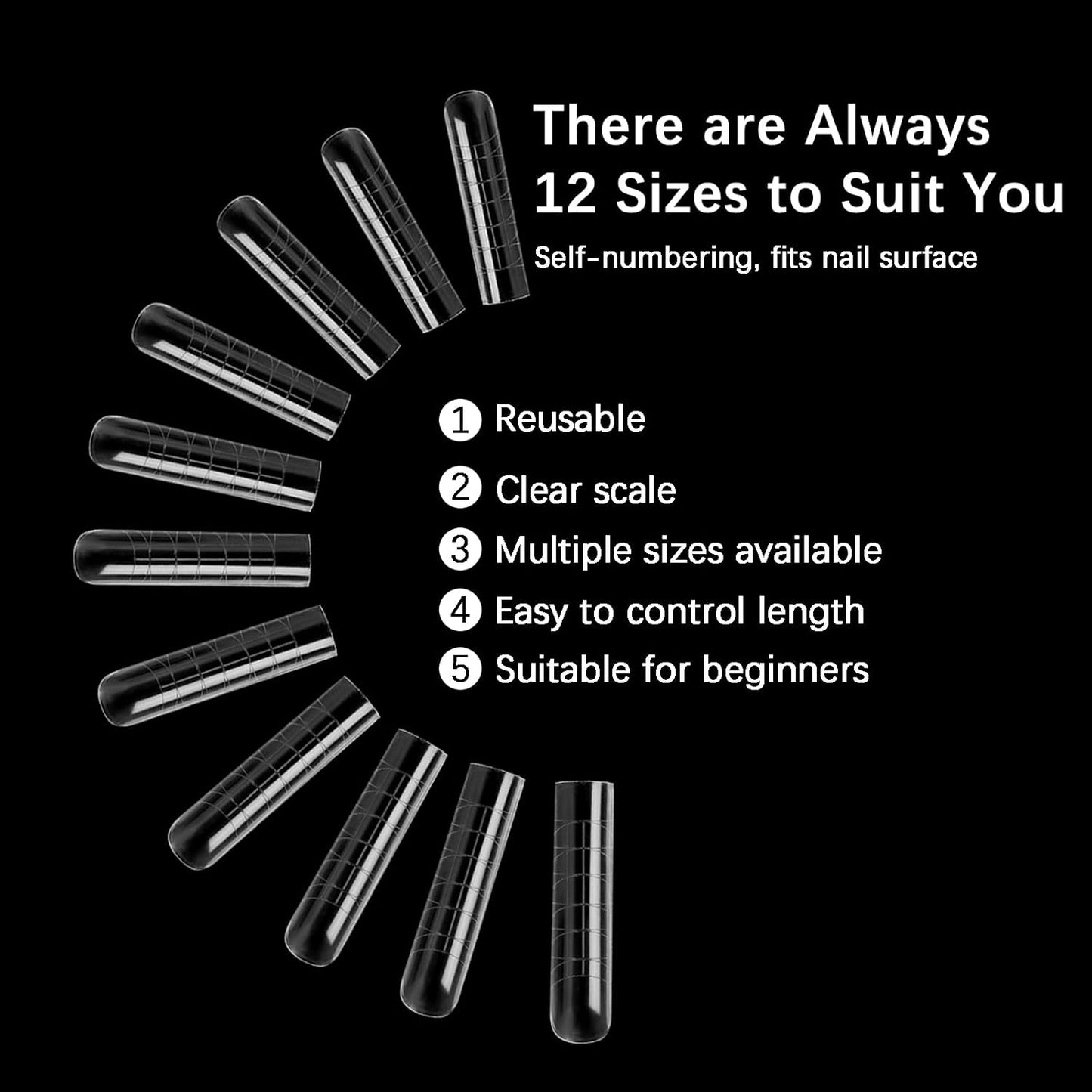 120 Pcs Poly Extension Gel Dual Nail Forms - Long U-Shaped Thickened Coffin Nail Molds for Gel Manicure & Salon DIY at Home-BrightBean Baby