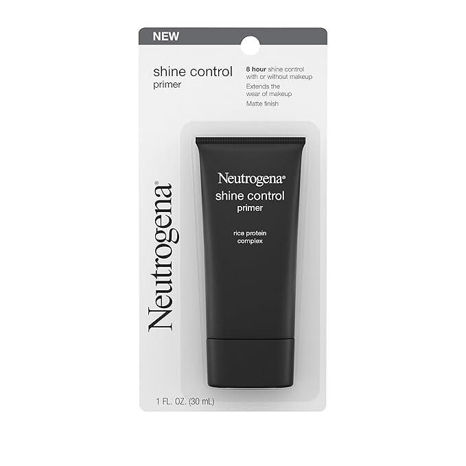 Neutrogena Shine Control Mattifying Liquid Face Primer for Oily Skin, Lightweight, Non-Comedogenic and Non-Greasy Pore and Makeup Primer with Oil-Absorbing Rice Protein, 1 fl. oz (Pack of 2)-BrightBean Baby