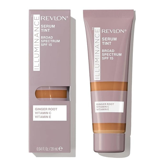 Revlon Illuminance Tinted Serum, Triple Hyaluronic Acid, Evens Out Skin Tone Over Time and Hydrates All Day, SPF 15, 509 Sandalwood, 0.94 fl oz.-BrightBean Baby