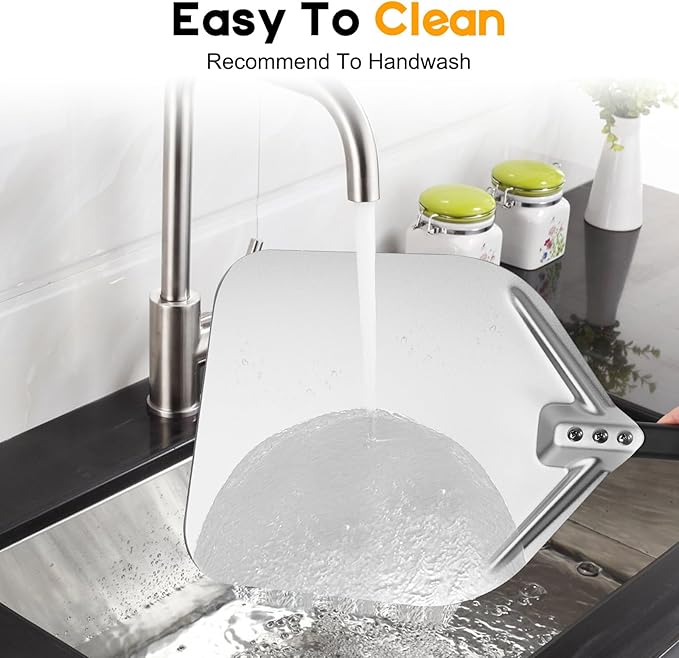 Pizza Peel, Pizza Paddle 12 Inch, Pizza Spatula with Oven Gloves, Space-Saving & Easy-to-Clean, Pizza Oven Accessories