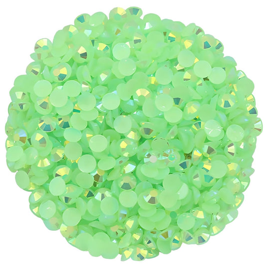 2250 Pcs SS16 4mm AB Flatback Rhinestones for Nails Art Crafts Glitter Round Shine Gems Crystals DIY Clothes Shoes （Green AB）-BrightBean Baby