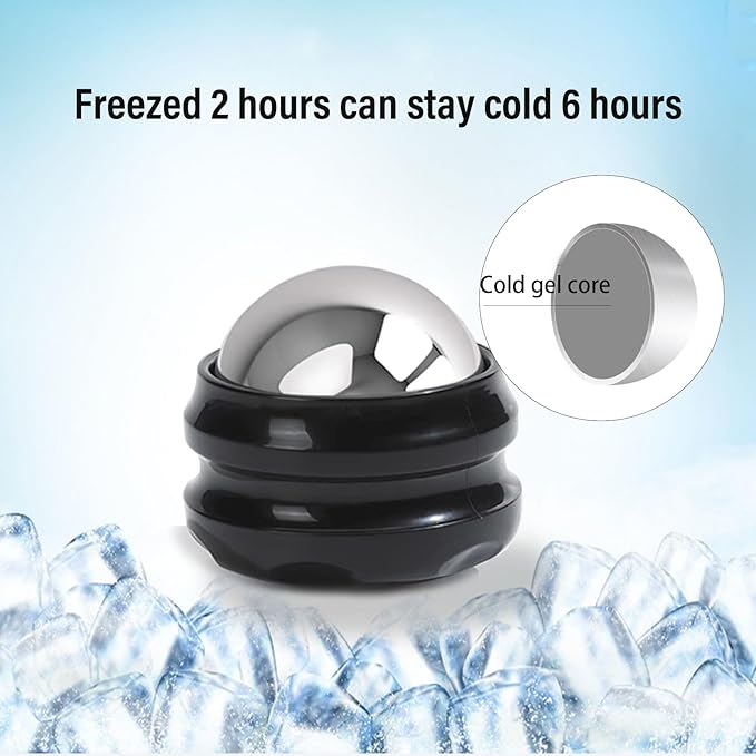 Cold Massage Roller Ball - Gifts for Men Women Teens Boys，Stays Cold for 6 Hours, Home Office Travel Essentials,Sports Fitness Relaxations Gift,Rapidly Relieve Muscle Pain and Tension-BrightBean Baby