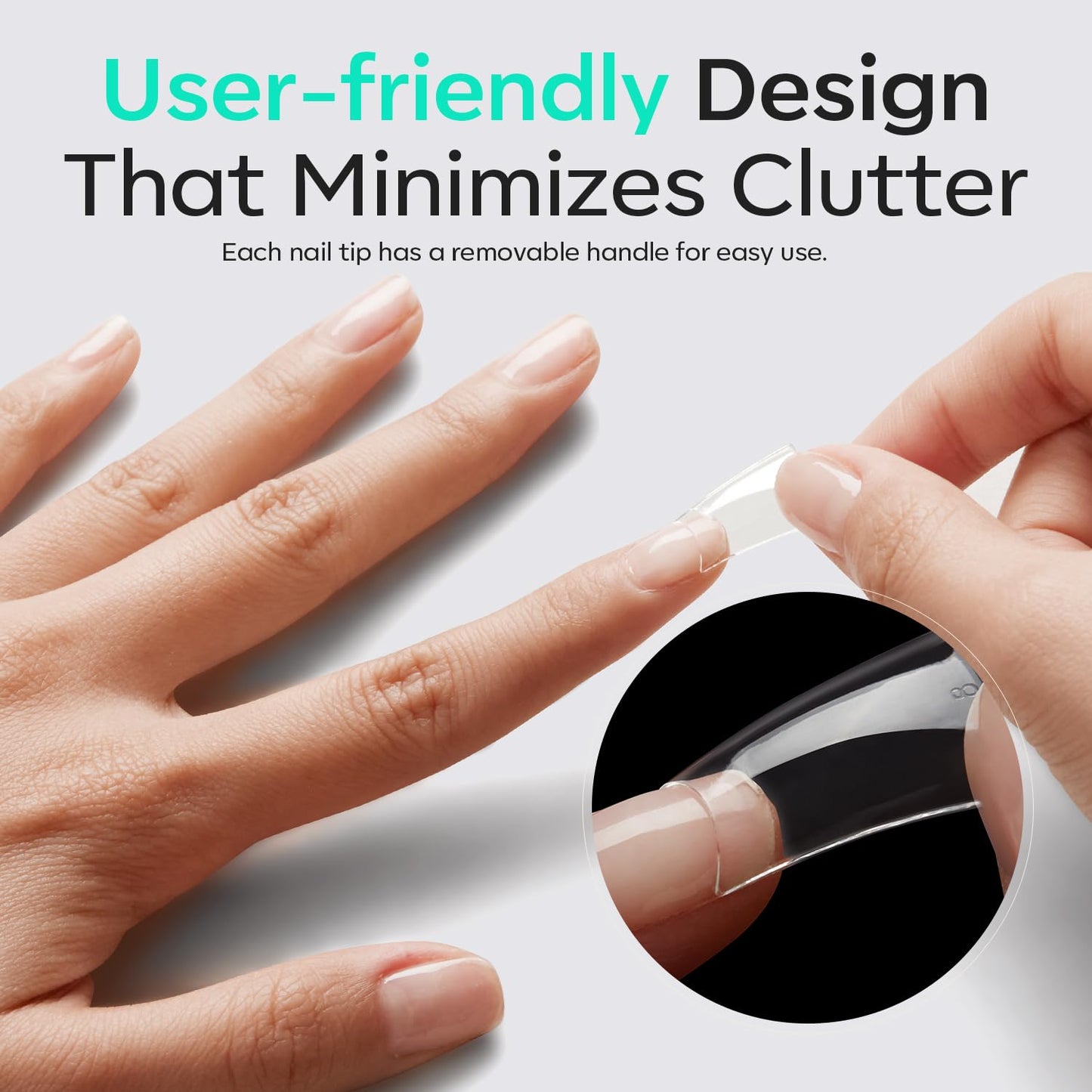 modelones Duck Nail Tips, Short Flare Pre-Shape Half Cover Soft Gel Tips Wide Style Acrylic Fake Nails False Clear Press on Extension Gel Kit Manicure DIY at Home 216PCS 12Sizes-BrightBean Baby