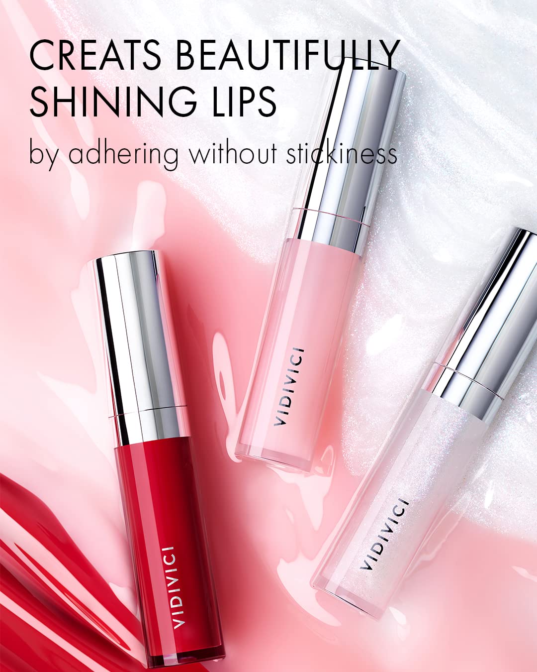 VIDIVICI Millennial Lip Oil #01 Luv Me Clear - Non-Sticky Dewy Gloss for Moisturized & Voluminous Lips - Overnight Lip Masks & Lip Sleeping Mask for Day & Night Use, 0.12 fl.oz.-BrightBean Baby