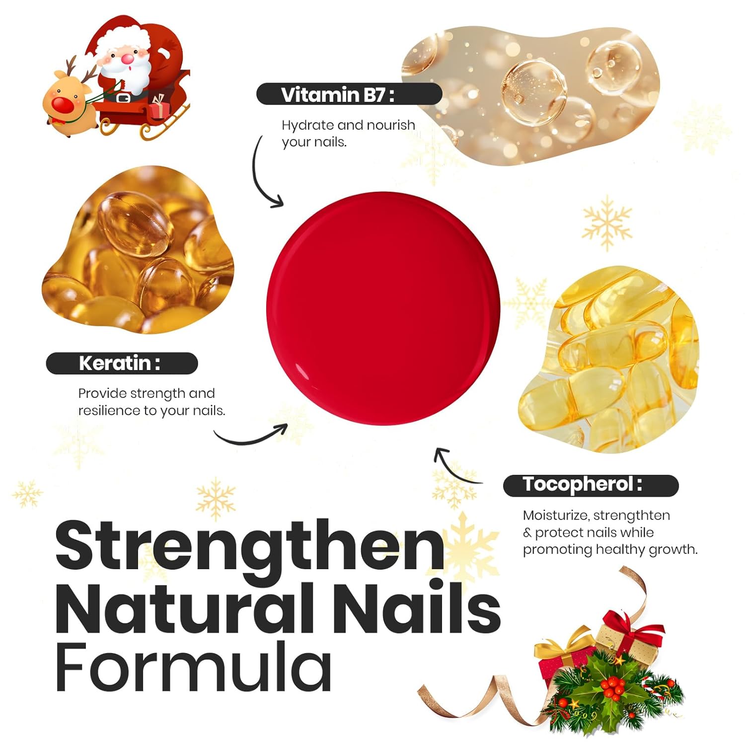 Beetles Red Nail Polish: 6Pcs Glitter Burgundy Red Sparkle Nail Polish Set, Quick Dry & Long Lasting Brilliant Overture White Silver Diy 4th of July Nail Art Design Gifts for Women-BrightBean Baby