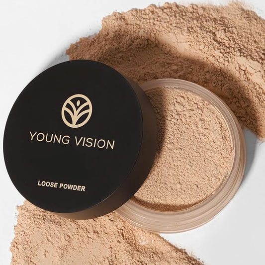 YOUNG VISION Flawless Finish Loose Powder - Translucent Setting Powder, Blurs Fine Lines & Imperfections, Lightweight, Long-Lasting, Suitable for All Skin Types, Makeup Essential…-BrightBean Baby