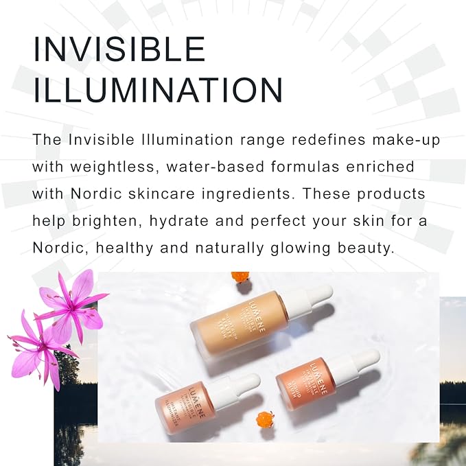 Lumene Invisible Illumination Instant Illuminizer Golden Hour - Lightweight Hydrating Liquid Highlighter - Glowing Skin Makeup Highlighter for a Natural Radiance - Highlight Illuminator (0.5 Fl Oz)-BrightBean Baby