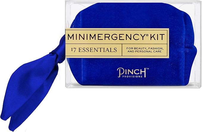 Pinch Provisions Velvet Minimergency Kit, for Her, Includes 17 Must-Have Emergency Essential Items, Compact, Multi-Functional Pouch, Gift for Parties and Birthdays-BrightBean Baby