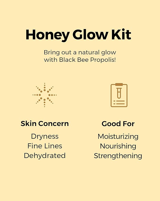 COSRX Honey Glow Kit | Facial Toner, Serum, Cream with Propolis Extract | Deep Moisture, Hydration, Nourishment | Travel Size Set, Gift Set, Korean Skincare, Not Tested on Animals, Paraben Free-BrightBean Baby