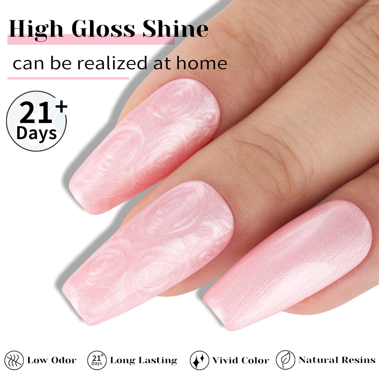 Light Pink Pearl Gel Nail Polish - 0.51 fl oz Pearl Peach Pink Shimmer Gel Polish for Manicure Salon or DIY Nail Art At Home - GP0028-BrightBean Baby