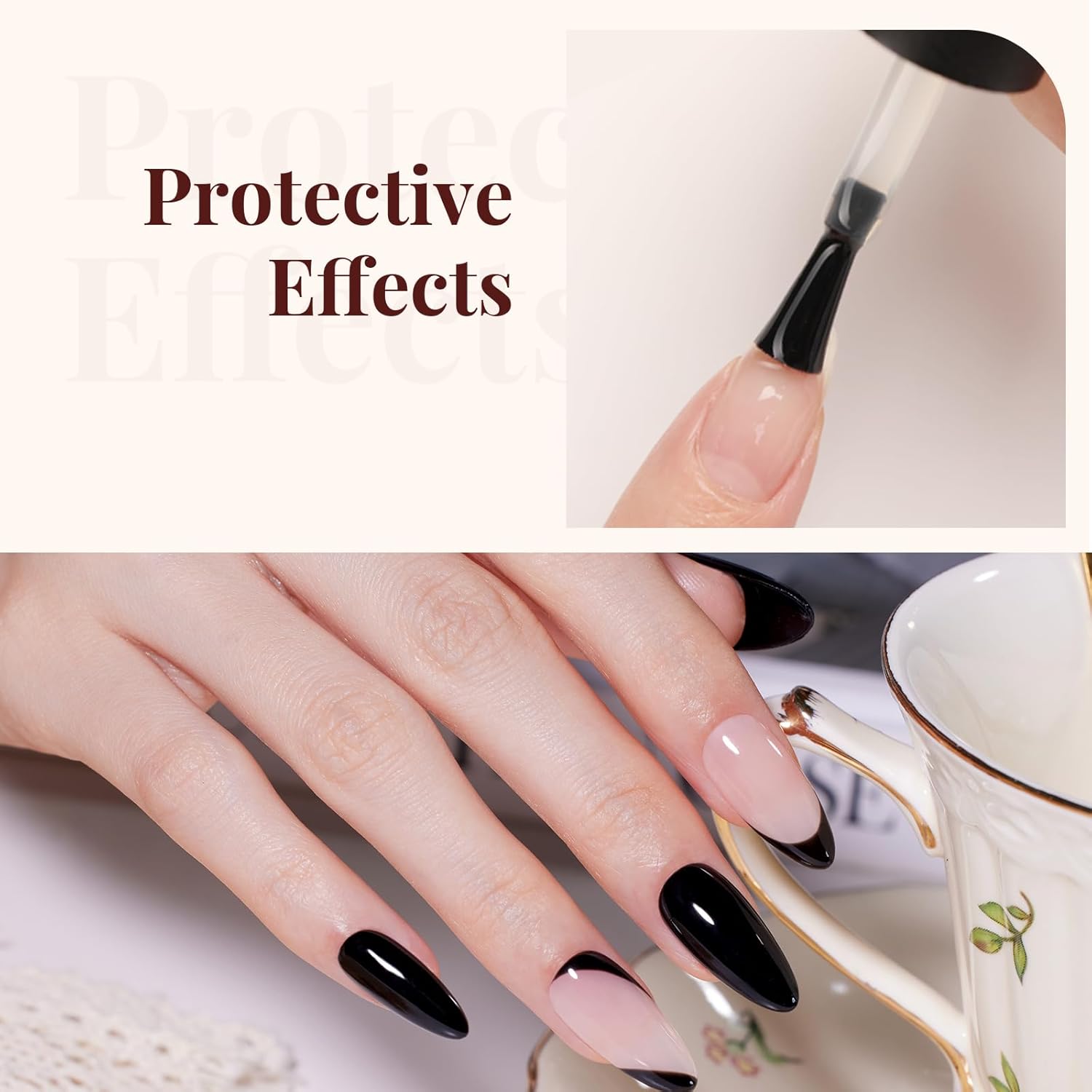 Beetles Matte Top Coat Gel Nail Polish Gel Top Coat & Base Set, 3Pcs Matte & Shiny Top Coat Nail Polish and Base Coat, No Wipe Long Lasting High Gloss and Matte Effects Soak off Uv DIY at Home-BrightBean Baby