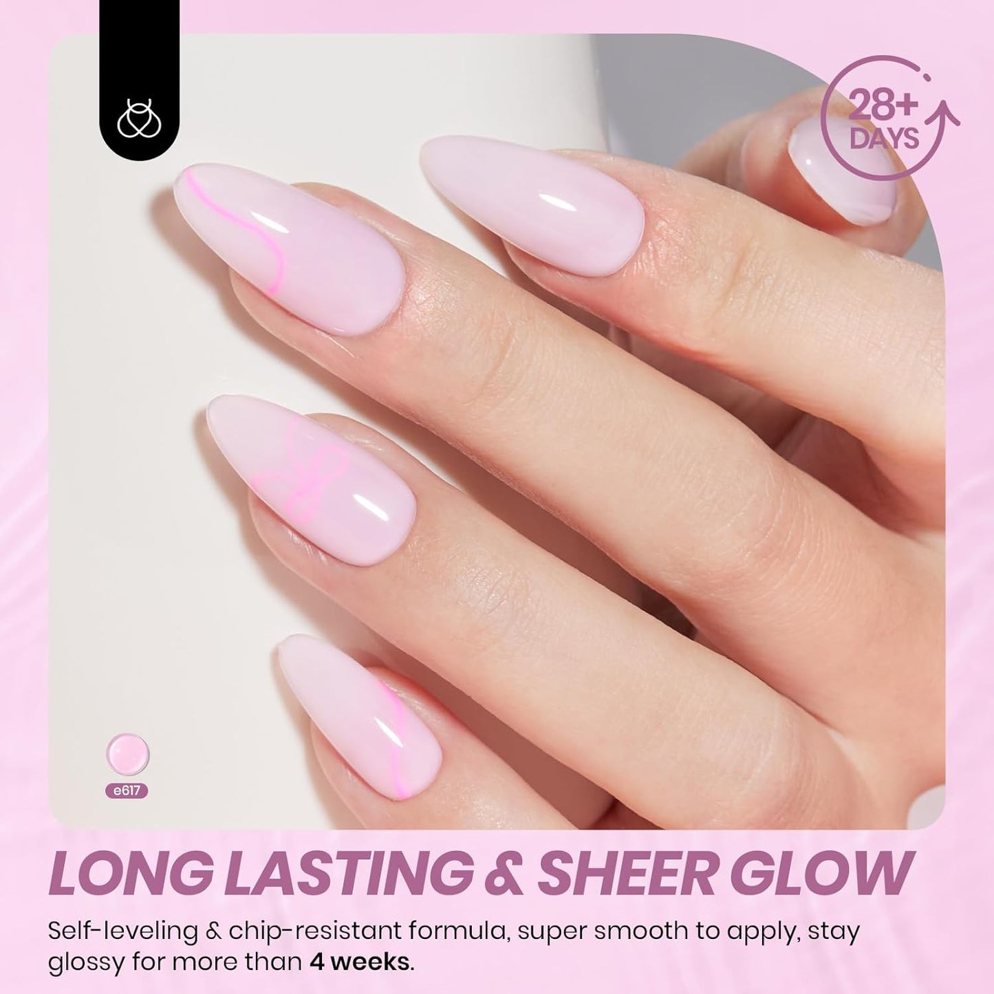 Beetles Nude Gel Nail Polish - 15ml Nude Purple Jelly Gel Polish Neutral Nail Polish Nail Concealer Sheer Translucent Effect Soak Off UV French Nail Art Manicure Salon DIY Gifts for Women-BrightBean Baby