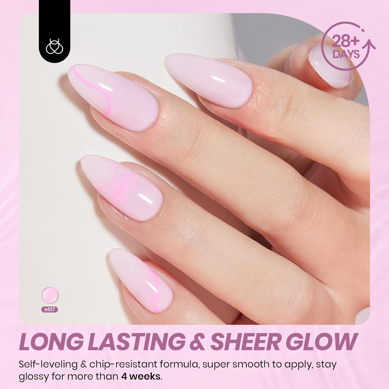 Beetles Nude Gel Nail Polish - 15ml Nude Purple Jelly Gel Polish Neutral Nail Polish Nail Concealer Sheer Translucent Effect Soak Off UV French Nail Art Manicure Salon DIY Gifts for Women-BrightBean Baby