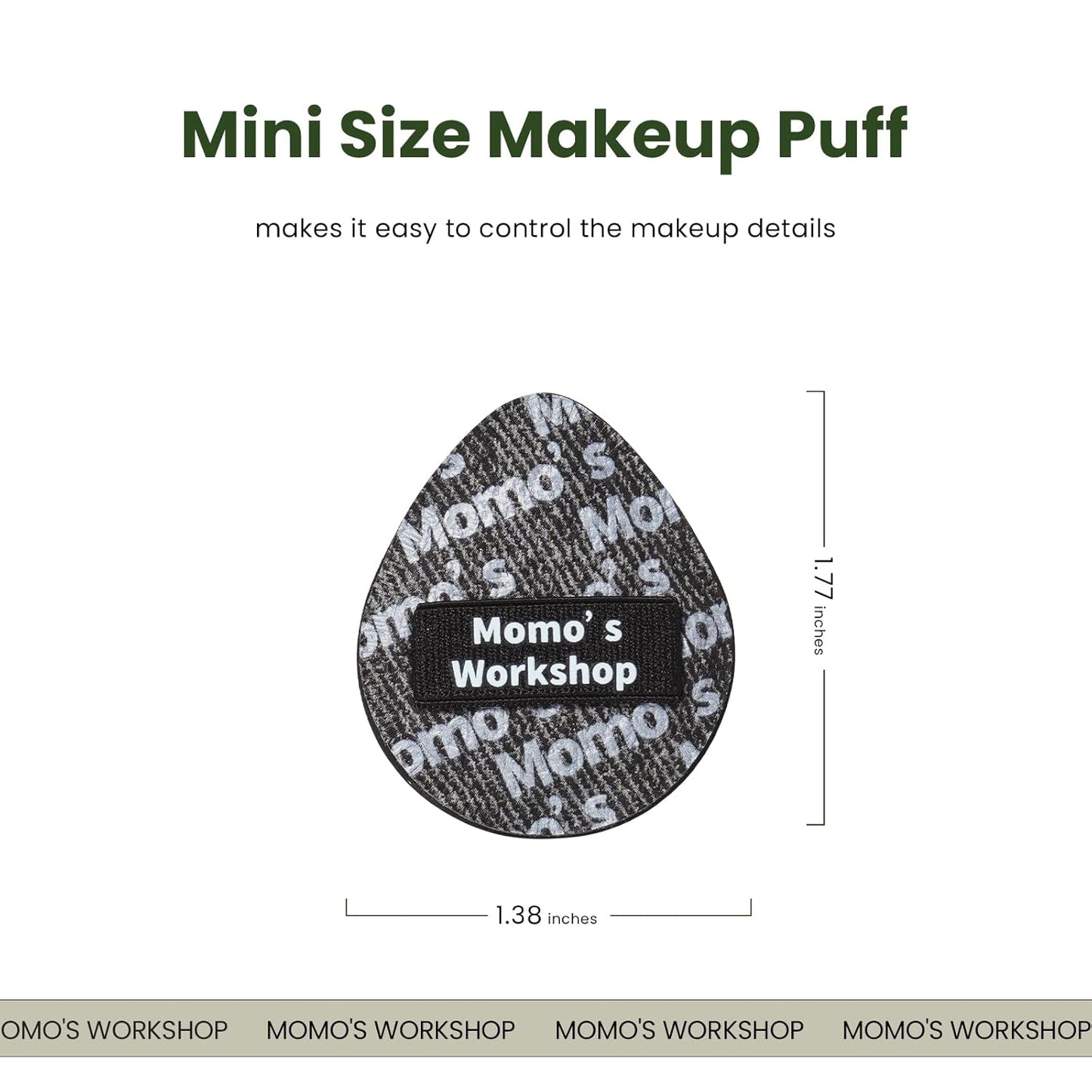 Mini Denim Makeup Sponge Set, Multi-Use Mini Makeup Blenders Sponge for Liquid/Cream/Concealer/Blush/Highlighter, Perfect for Detail Work & Travel,5PCS Mini Concealer Puffs with Storage Case-BrightBean Baby