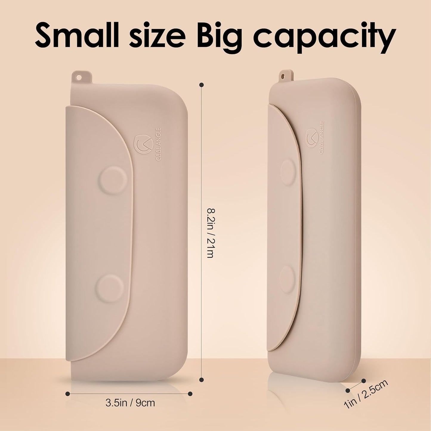 Silicone Makeup Brush Holder Large Travel Makeup Brush Case Original Design Brushes Holder with Magnetic Closure White-BrightBean Baby