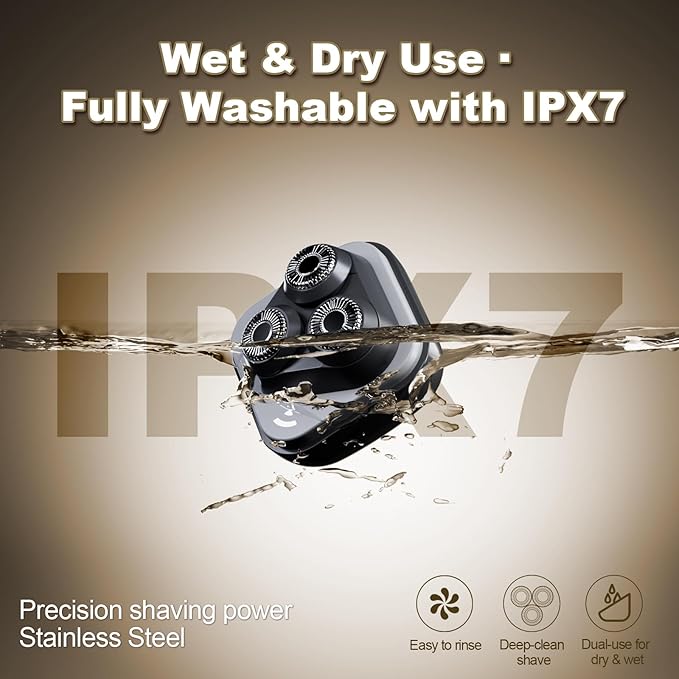 Facial Hair Removal for Women, 3D Floating Blade Rotary Razor, Wet/Dry Electric Shaver, Portable & USB Rechargeable Epilator Hair Remover for Face, Upper Lip, Chin, Arms & Legs (Black)-BrightBean Baby