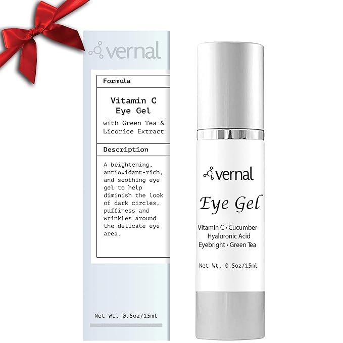 Vernal Anti Wrinkle Eye Cream - Vitamin C and Hyaluronic Acid Infused Collagen Eye Cream, Dark Circle Depuffing Eye Bag Cream for Dark Circles, Puffiness, Under Eye Bags, Crows Feet & Fine Lines-BrightBean Baby