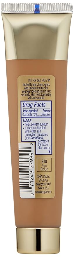 L'Oréal Paris Visible Lift Blur Foundation, Sun Beige, 1.3 fl. oz.-BrightBean Baby