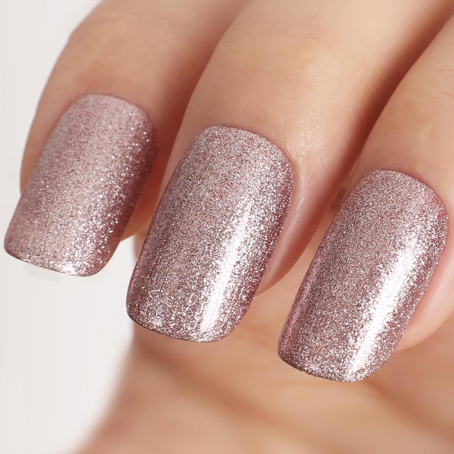 Rose Gold Super Glitter Gel Nail Polish,15ml UV/LED Soak Off Sparkly Rose Gold Gel Polish for Manicure Salon or DIY Nail Art at Home,Holiday Party Color - GP0090-BrightBean Baby