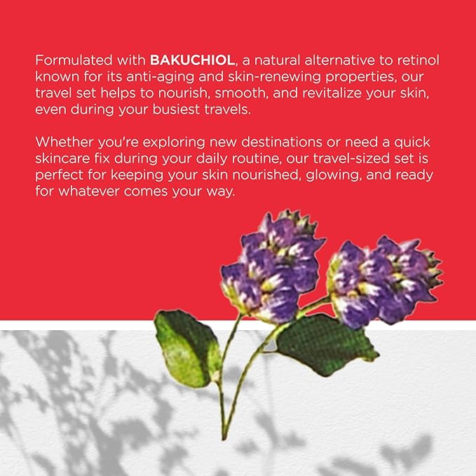 REVLON Get Carried Away Trio Nourishing Travel Set, Bakuchiol Infused, Nourishing Body Wash, Body Lotion, Exfoliating Body Scrub, 3 Count (2.88 fl oz)-BrightBean Baby