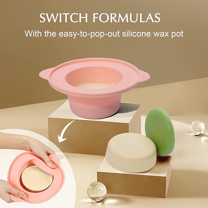 KOTAMU Waxing Kit Black Digital Wax Kit for Women Men Sensitive Skin Hard Waxing Pot for Eyebrow Face Leg Underarm Coarse Soft Hair Removal Professional Wax Warmer with 25 Accessories for Home Salon-BrightBean Baby