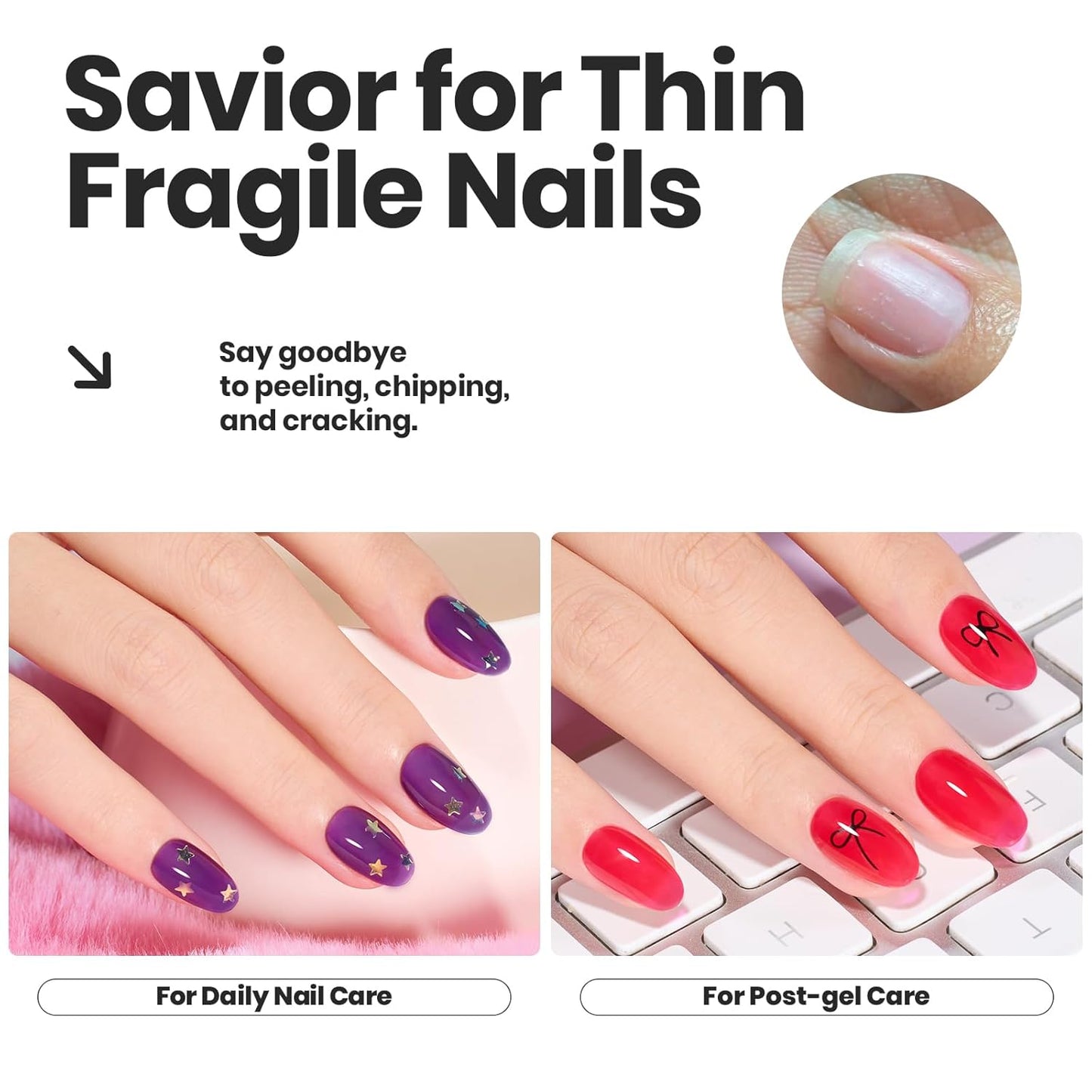 Beetles Christmas Nail Polish Set, 6 Colors Quick Dry Jelly Nail Polish Kit, Winter & Fall Sheer Jelly Syrup Nails Enchanted Night Gifts for Women Salon DIY Manicure Kit-BrightBean Baby