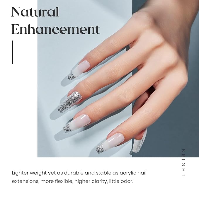 Beetles Milky White Builder Gel for Nails 7 in 1 Strengthener Gel for Nail Extension Building Nail Apex DIY at Home Beauty Gift Sets for Women,Base Coat Need-BrightBean Baby