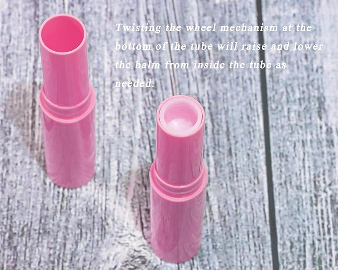 0.14oz Empty Flavored Lip Balm Container Tubes Plastic Homemade Moisturizing Lip Stick with Caps Bulk Fit for Women Adult DIY Making Supplies, 25 Count (Rose Pink)-BrightBean Baby