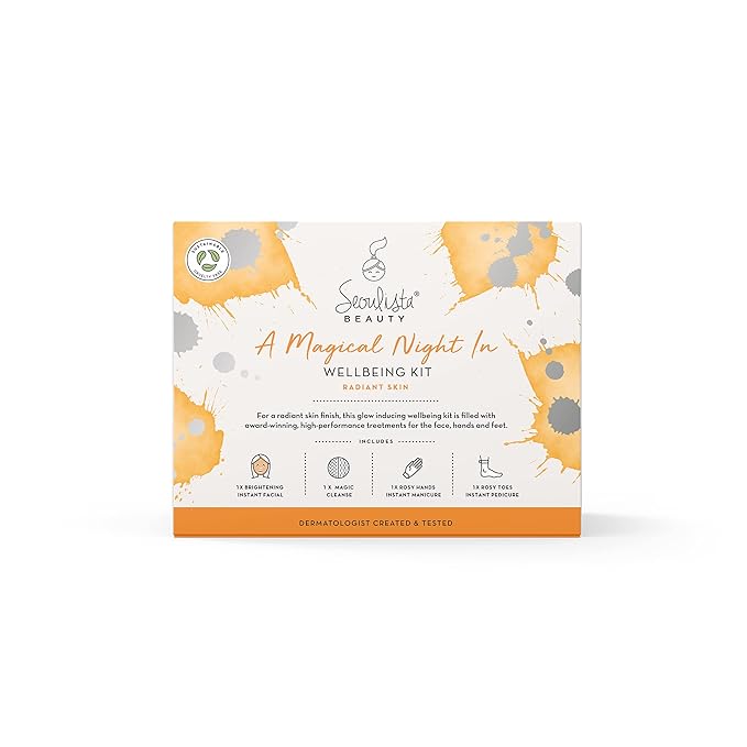 RADIANT Gifting Bundle | BRIGHTENING SHEET MASK | Rosy Toes - Foot Mask Instant Pedciure | Rosy Hands - Hand Mask Instant Manicure| Magic Cleanse™ Eco-friendly Cleansing Tool-BrightBean Baby