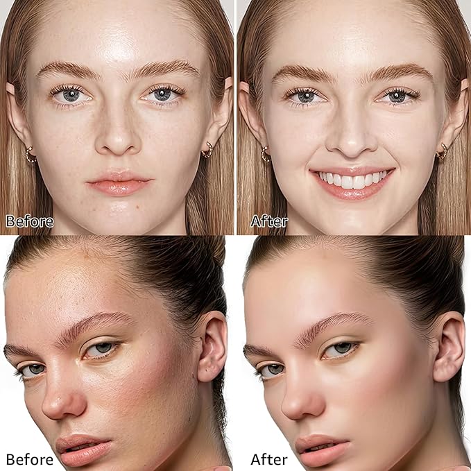 Air Cushion CC Cream Foundation - Mushroom Head BB Creams, Long Lasting Concealing Brightening, Moisturizer Face Cream,Facial Skin Care Makeup For All Skin Types (Natural)-BrightBean Baby