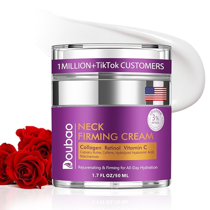 Neck Firming Cream, Wrinkle Cream for Women, Retinol Moisturizer with Collagen and Hyaluronic Acid for Neck, Face and Décolleté, 1.76 fl oz-BrightBean Baby