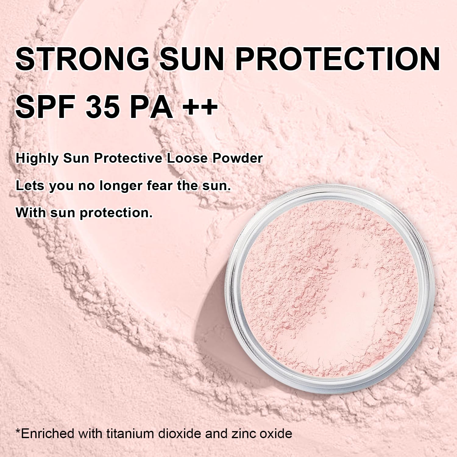 Mineral Setting Powder, SPF 35, Sunscreen Pink Face Loose Blurring FinishingPowder, Sheer Coverage, Weightless and Oil Control. Extend Base Makeup (#04 Pink Setting Makeup)-BrightBean Baby