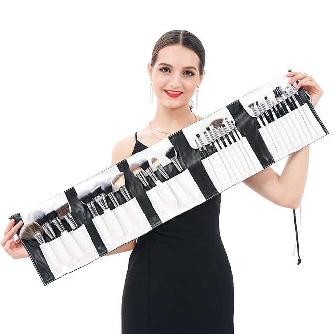 DUcare Professional Makeup Brushes 31Pcs Panda Series Makeup Brush Set Kabuki Foundation Blending Face Powder Blush Concealers Eye Shadows With Leather Case Organizer-BrightBean Baby