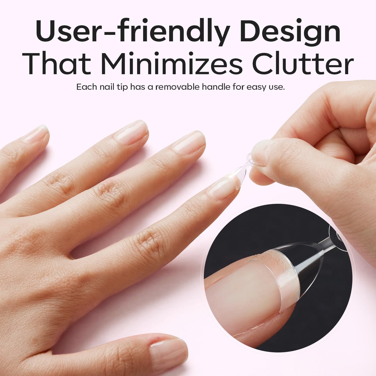 Modelones Extra Short Almond Fake Nail Tips - 510Pcs Half Cover Gel Tips Pre-shaped Clear Acrylic Gel Kit False Press on Nails for Extension DIY Salon 15Sizes-BrightBean Baby